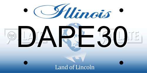 DAPE30 Illinois License Plate