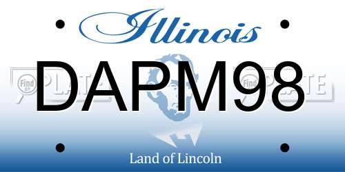 DAPM98 Illinois License Plate