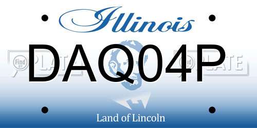 DAQ04P Illinois License Plate