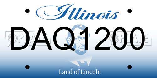 DAQ1200 Illinois License Plate