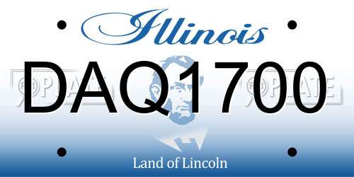 DAQ1700 Illinois License Plate