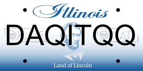 DAQITQQ Illinois License Plate