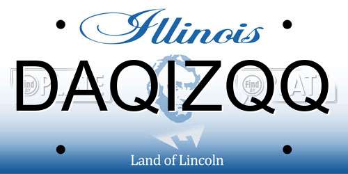 DAQIZQQ Illinois License Plate