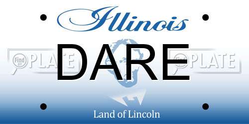 DARE Illinois License Plate