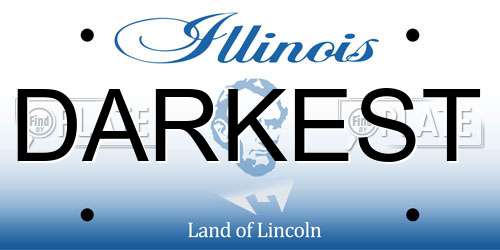 DARKEST Illinois License Plate