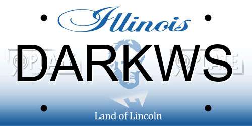 DARKWS Illinois License Plate