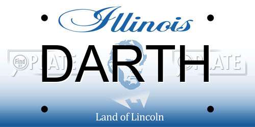 DARTH Illinois License Plate