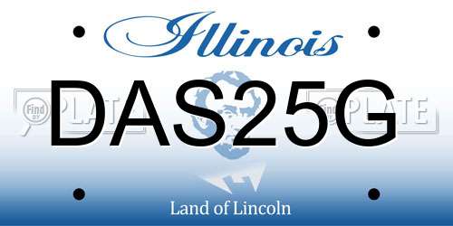 DAS25G Illinois License Plate