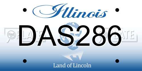 DAS286 Illinois License Plate