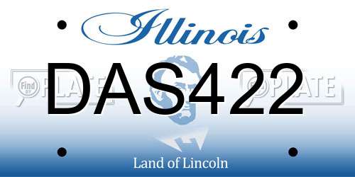 DAS422 Illinois License Plate