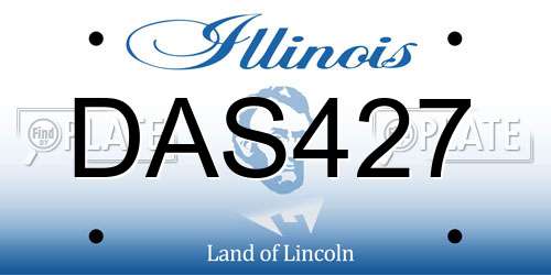DAS427 Illinois License Plate