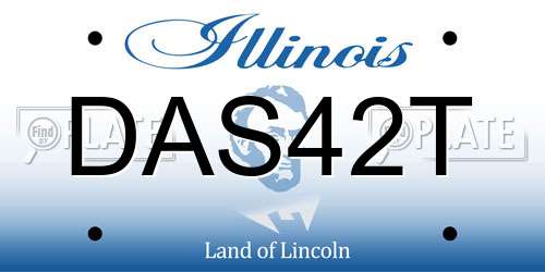 DAS42T Illinois License Plate
