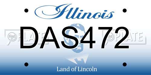 DAS472 Illinois License Plate