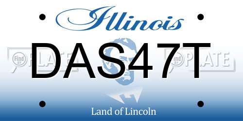 DAS47T Illinois License Plate