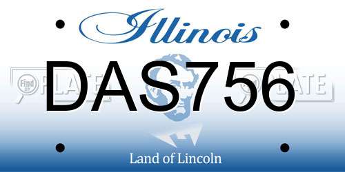 DAS756 Illinois License Plate