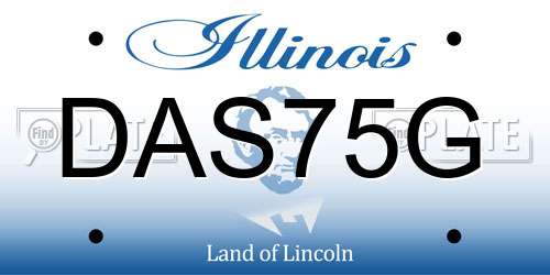 DAS75G Illinois License Plate