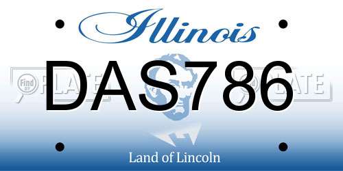 DAS786 Illinois License Plate