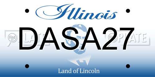 DASA27 Illinois License Plate