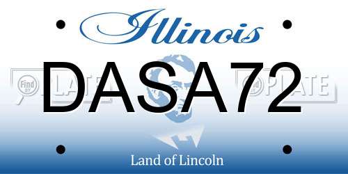 DASA72 Illinois License Plate