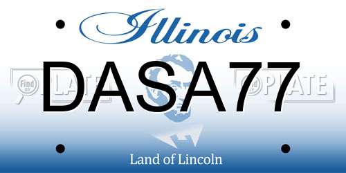 DASA77 Illinois License Plate