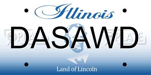 DASAWD Illinois License Plate