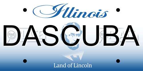 DASCUBA Illinois License Plate