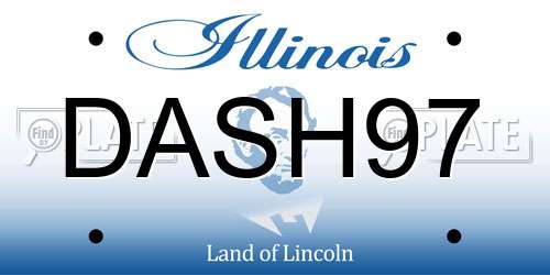 DASH97 Illinois License Plate