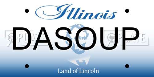 DASOUP Illinois License Plate