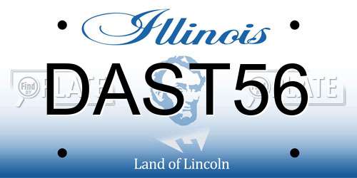 DAST56 Illinois License Plate