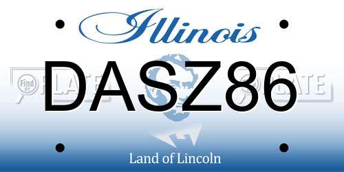 DASZ86 Illinois License Plate