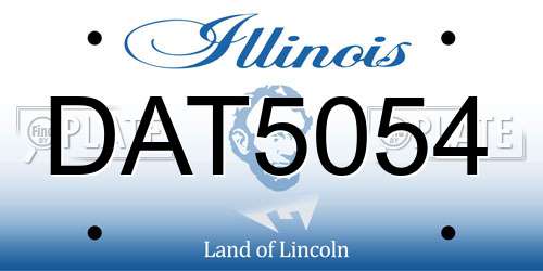 DAT5054 Illinois License Plate