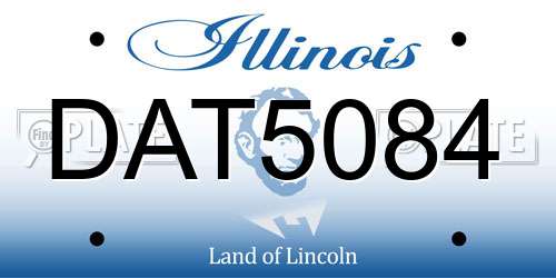 DAT5084 Illinois License Plate
