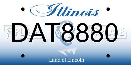 DAT8880 Illinois License Plate
