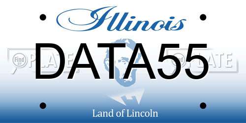 DATA55 Illinois License Plate