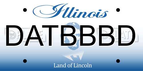 DATBBBD Illinois License Plate