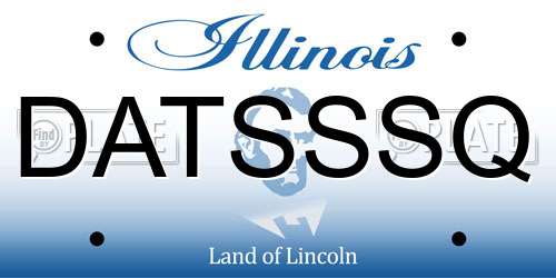 DATSSSQ Illinois License Plate