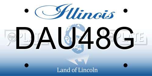 DAU48G Illinois License Plate