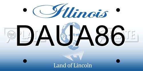 DAUA86 Illinois License Plate