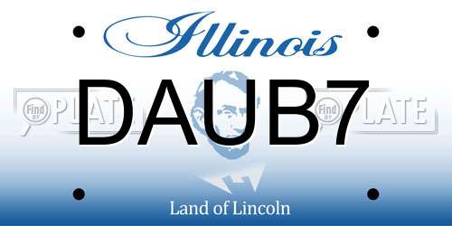 DAUB7 Illinois License Plate
