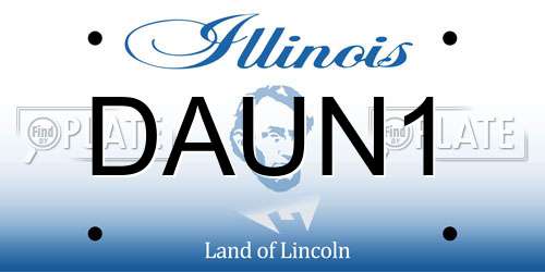 DAUN1 Illinois License Plate
