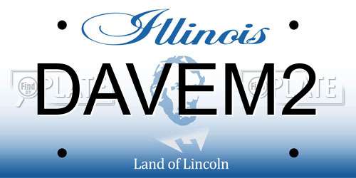 DAVEM2 Illinois License Plate