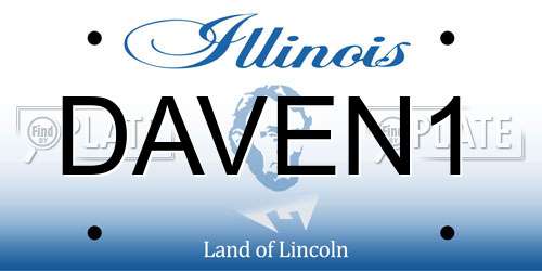DAVEN1 Illinois License Plate