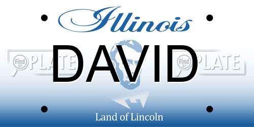 DAVID Illinois License Plate