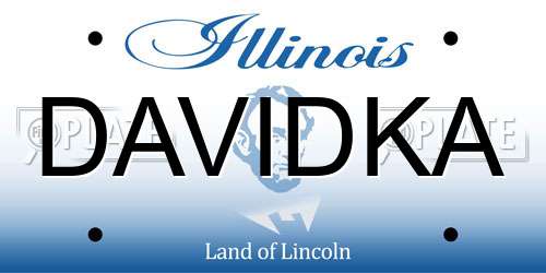 DAVIDKA Illinois License Plate