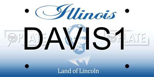 DAVIS1 Illinois License Plate