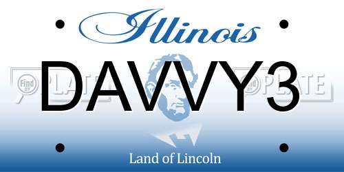 DAVVY3 Illinois License Plate