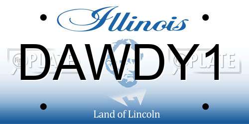 DAWDY1 Illinois License Plate