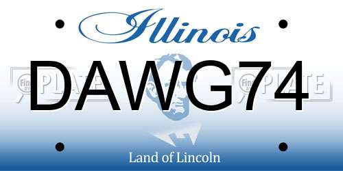 DAWG74 Illinois License Plate