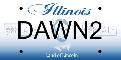 DAWN2 Illinois License Plate
