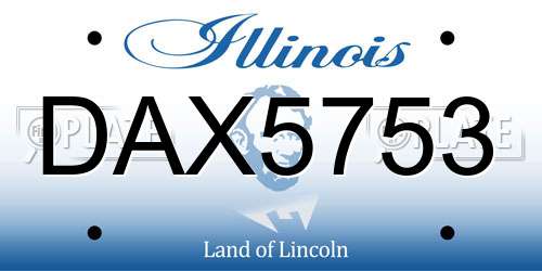 DAX5753 Illinois License Plate